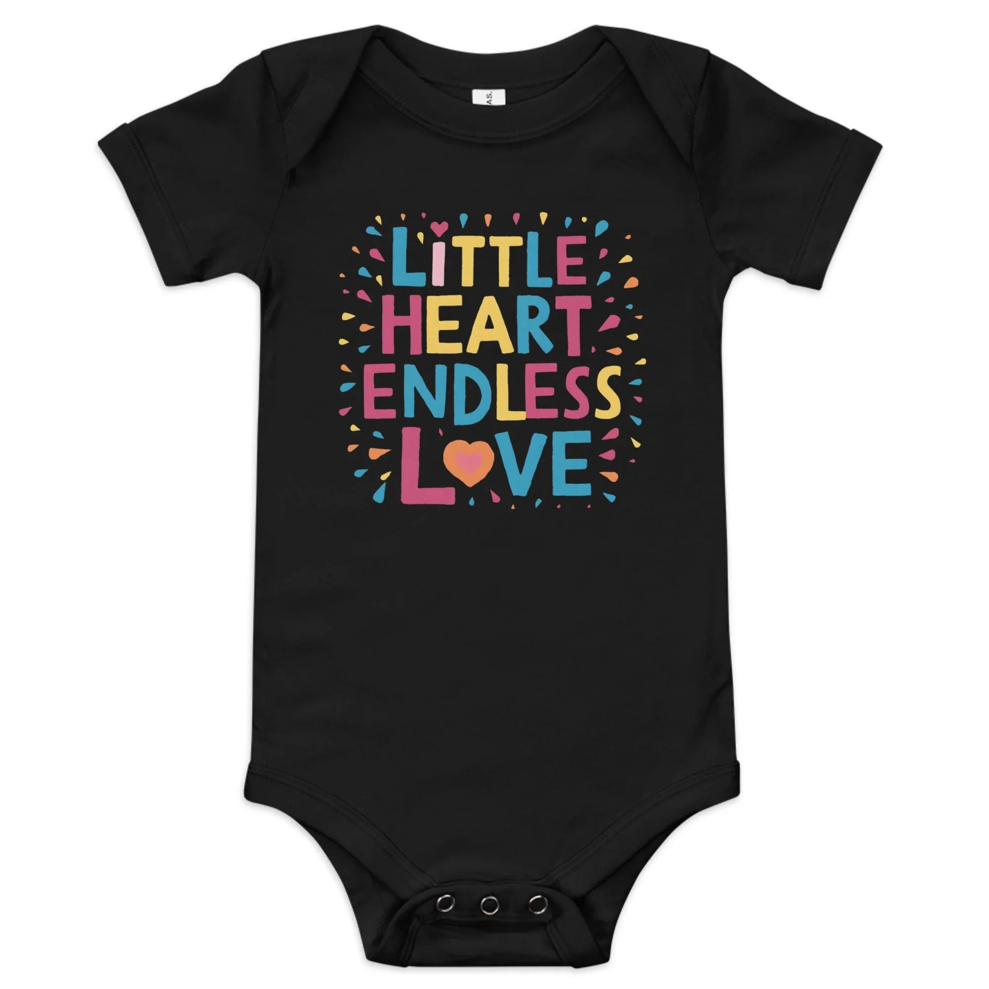 Little Heart Endless Love | Baby Short Sleeve One Piece - AwRans Clothing