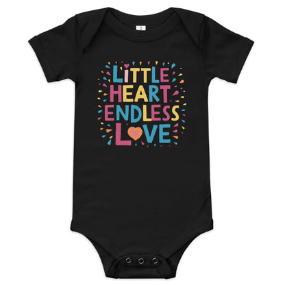 Little Heart Endless Love | Baby Short Sleeve One Piece - AwRans Clothing