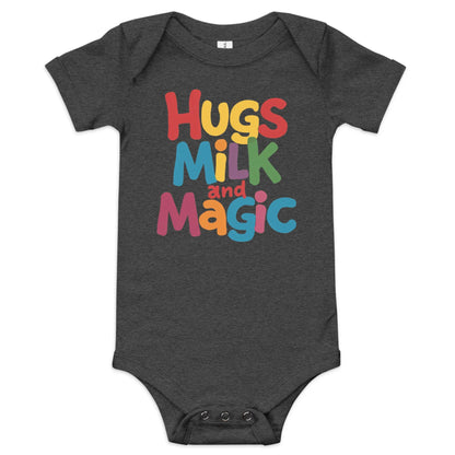 Hugs Milk And Magic | Baby Short Sleeve One Piece - AwRans Clothing