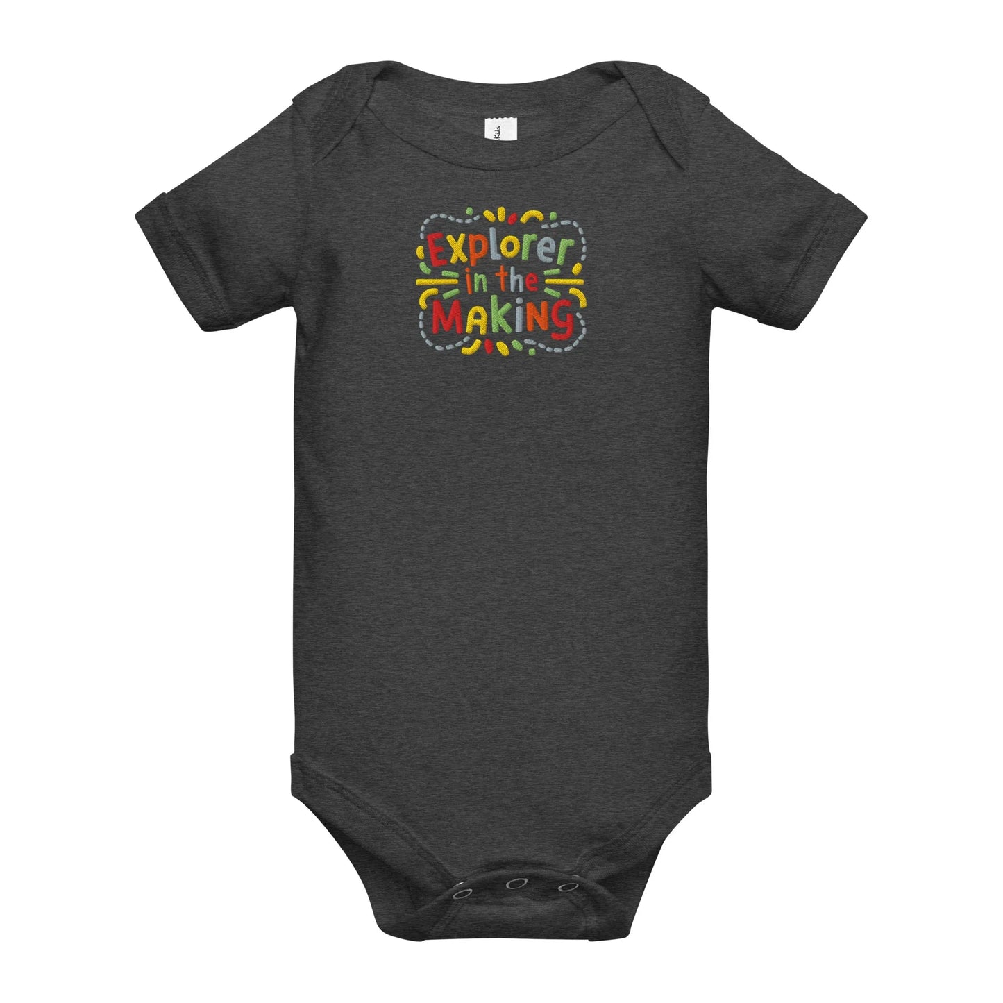 Explorer In The Making | Embroidered Baby Short Sleeve One Piece - AwRans Clothing