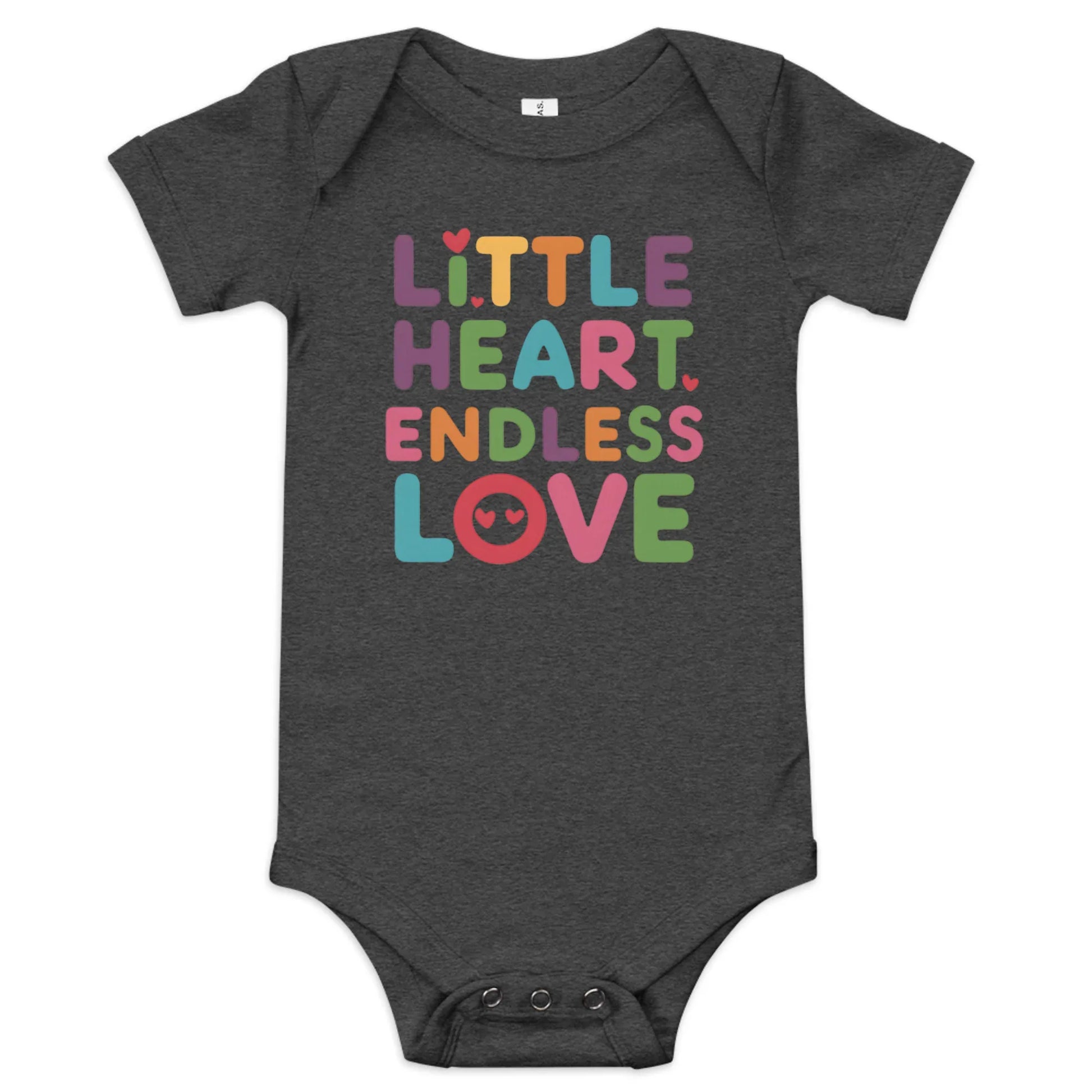 Little Heart Endless Love | Baby Short Sleeve One Piece - AwRans Clothing