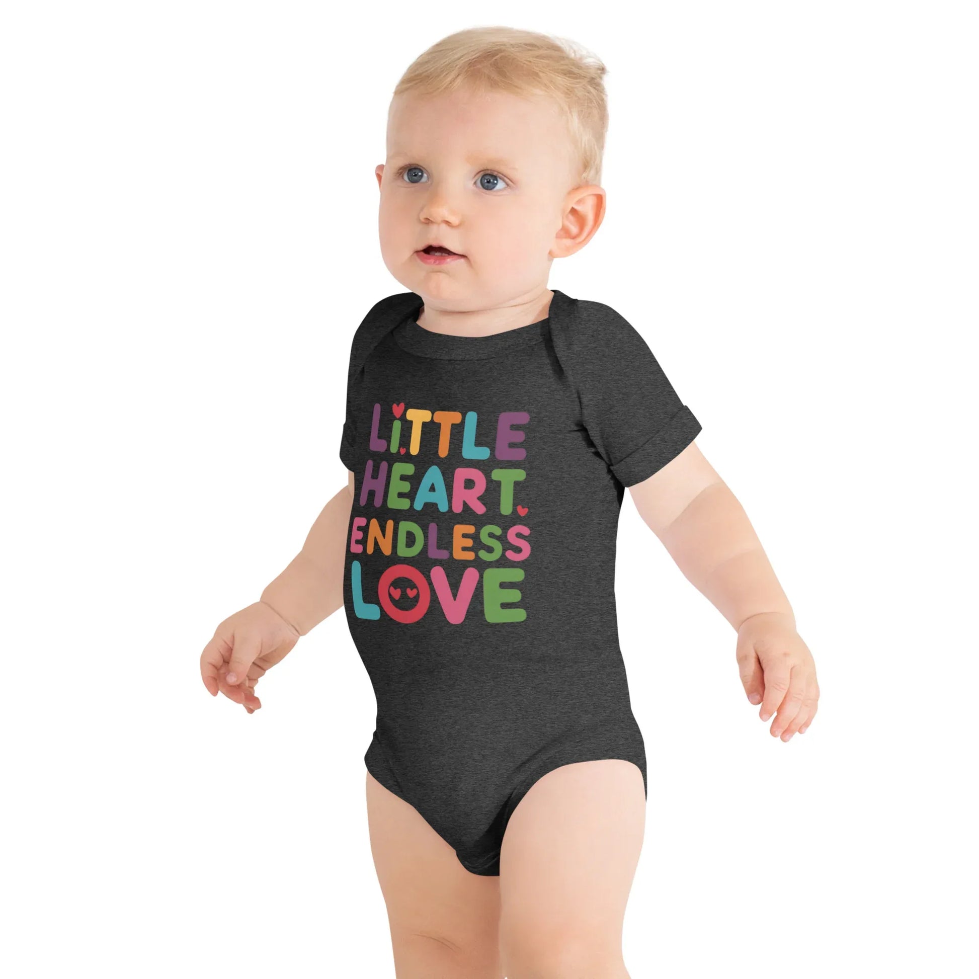 Little Heart Endless Love | Baby Short Sleeve One Piece - AwRans Clothing