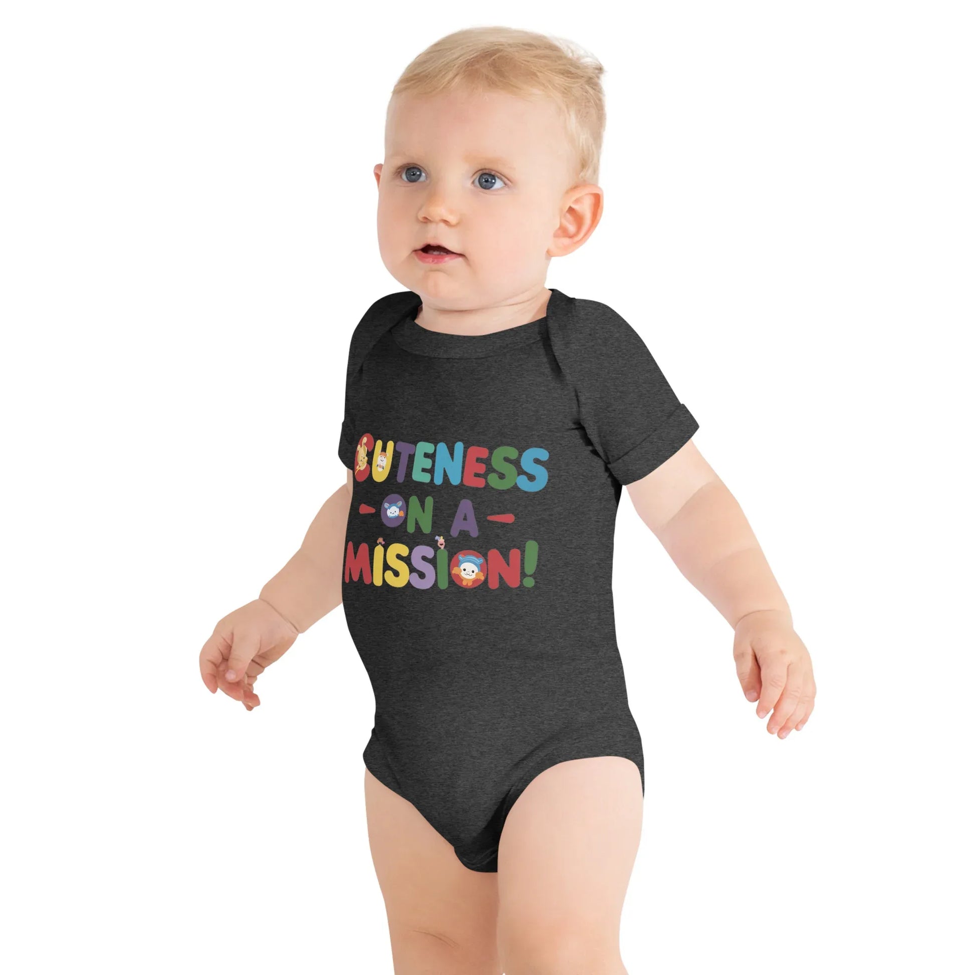 Cuteness On A Mission | Baby Short Sleeve One Piece - AwRans Clothing