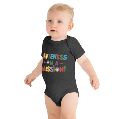 Cuteness On A Mission | Baby Short Sleeve One Piece - AwRans Clothing