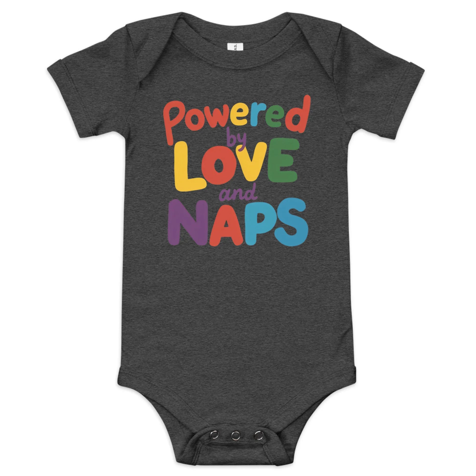 Powered By Love And Naps | Baby Short Sleeve One Piece - AwRans Clothing