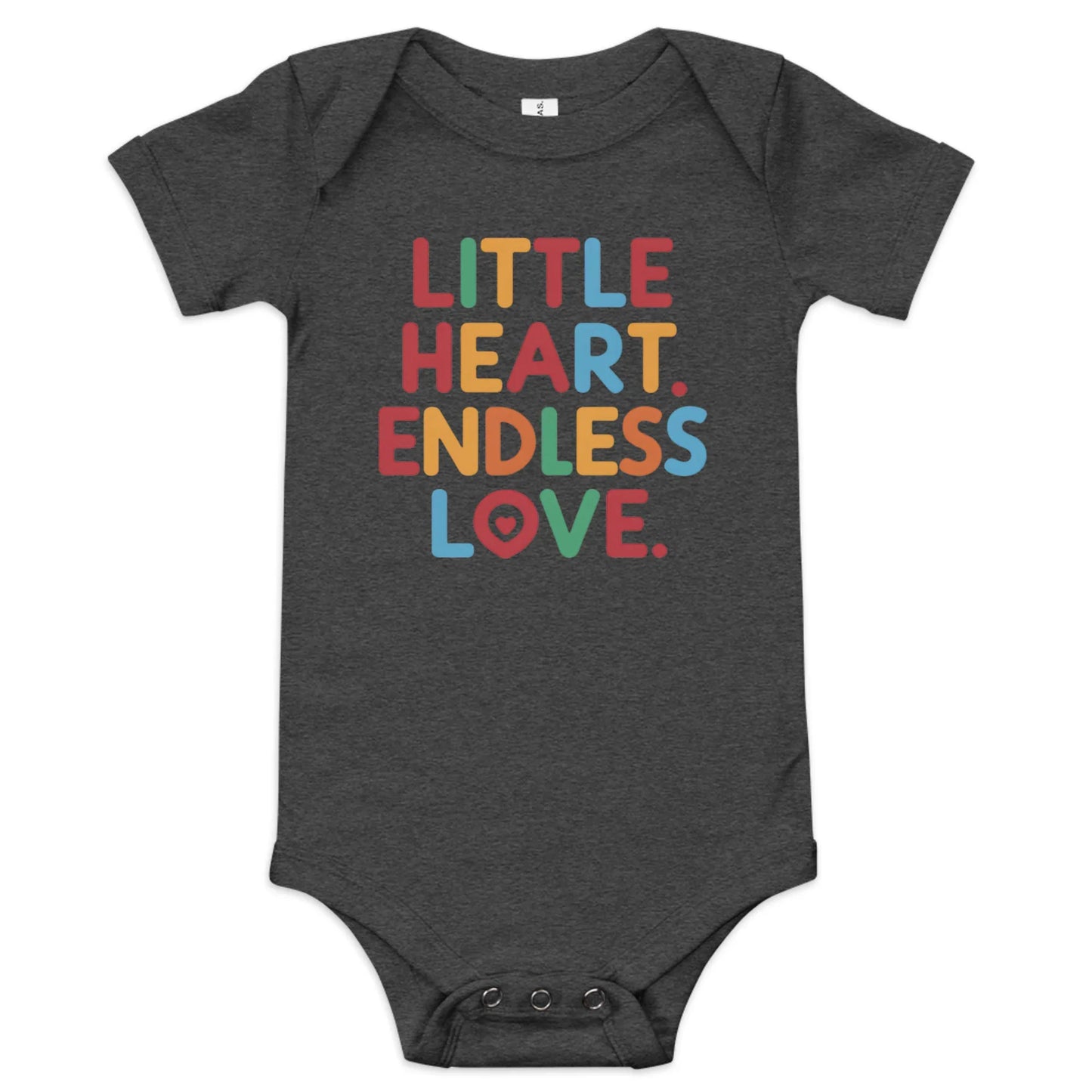 Little Heart Endless Love | Baby Short Sleeve One Piece - AwRans Clothing