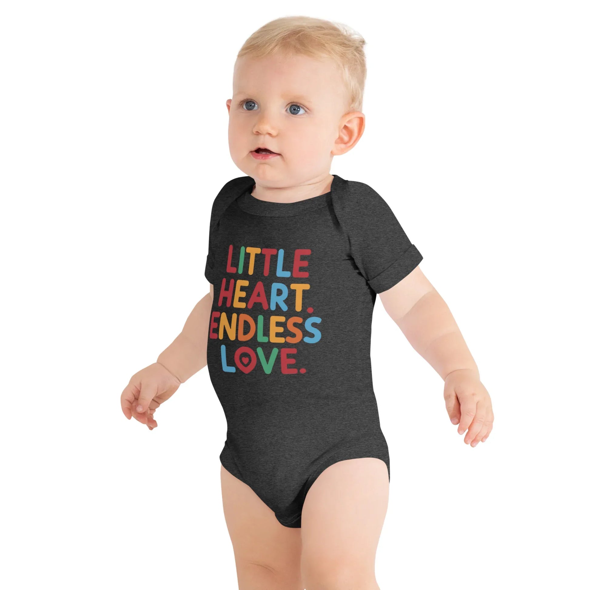 Little Heart Endless Love | Baby Short Sleeve One Piece - AwRans Clothing