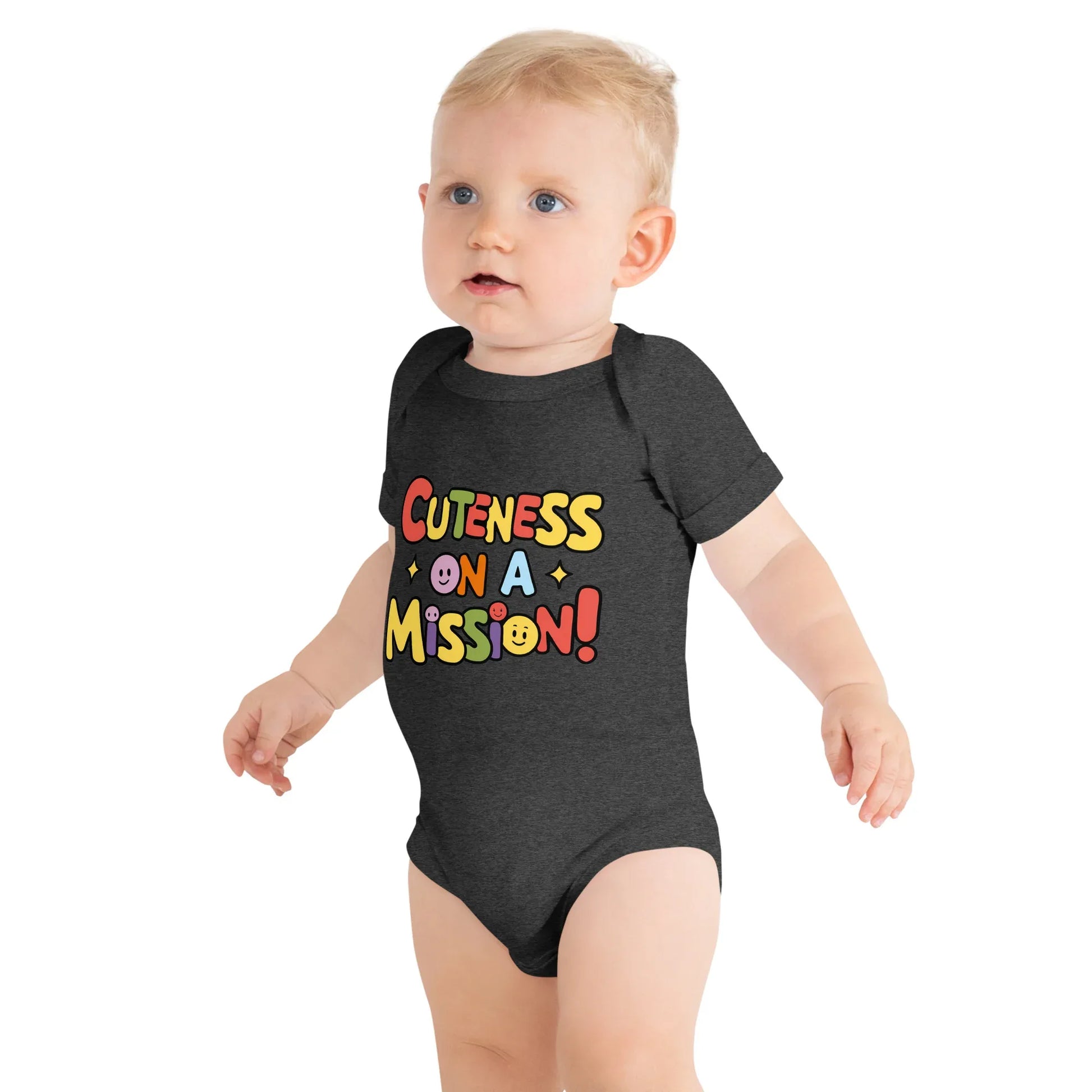 Cuteness On A Mission | Baby Short Sleeve One Piece - AwRans Clothing