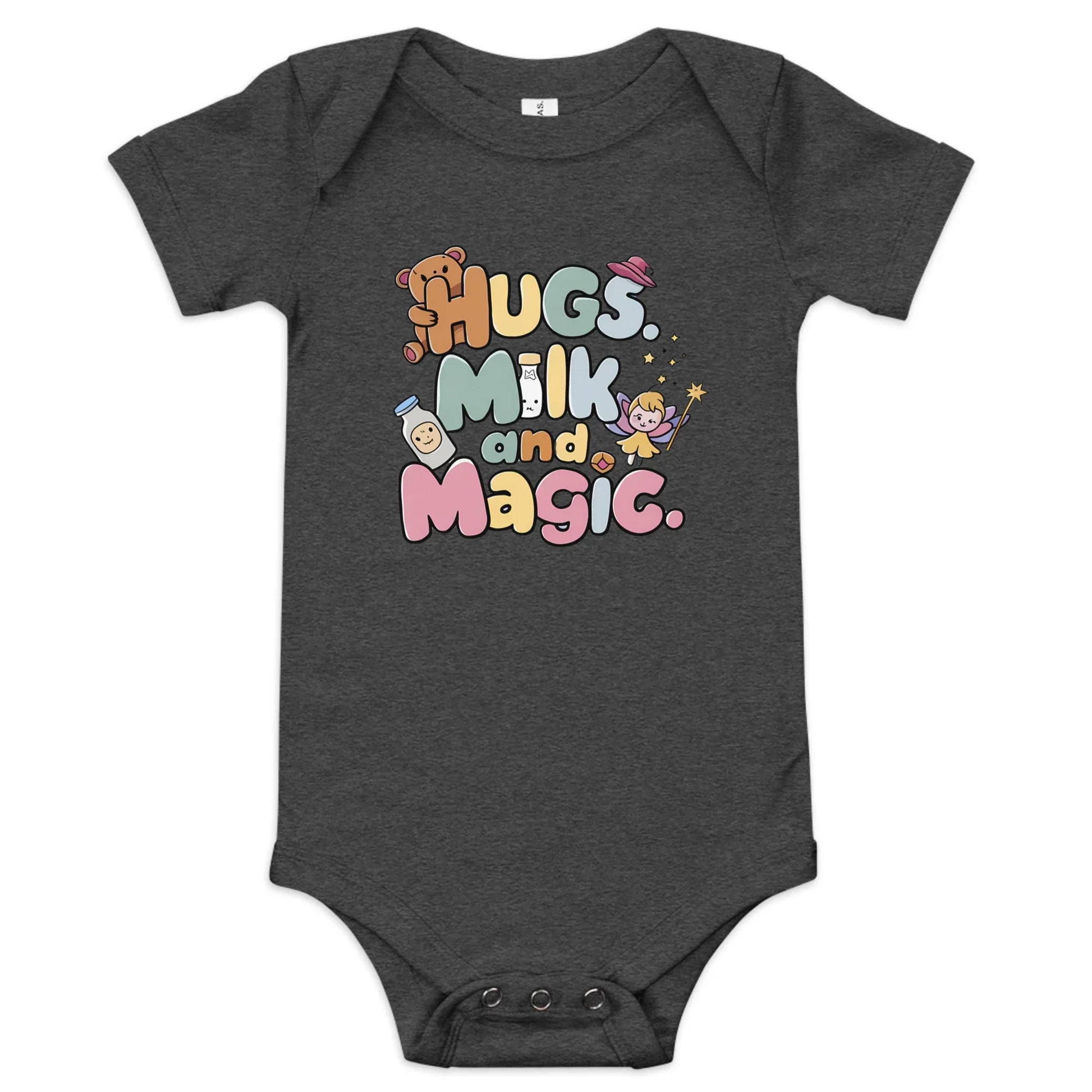 Hugs Milk And Magic | Baby Short Sleeve One Piece - AwRans Clothing
