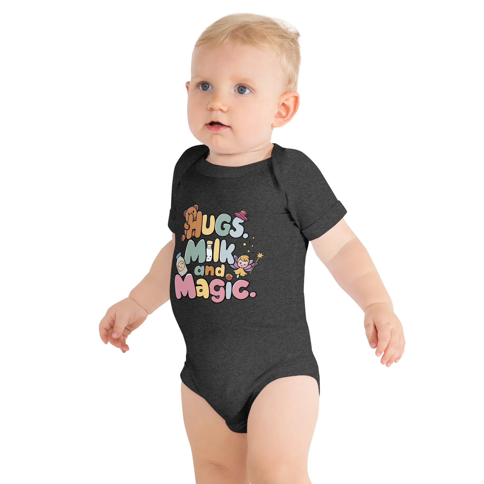 Hugs Milk And Magic | Baby Short Sleeve One Piece - AwRans Clothing
