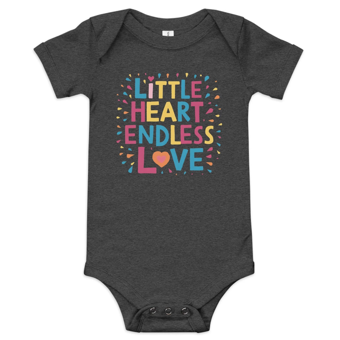 Little Heart Endless Love | Baby Short Sleeve One Piece - AwRans Clothing