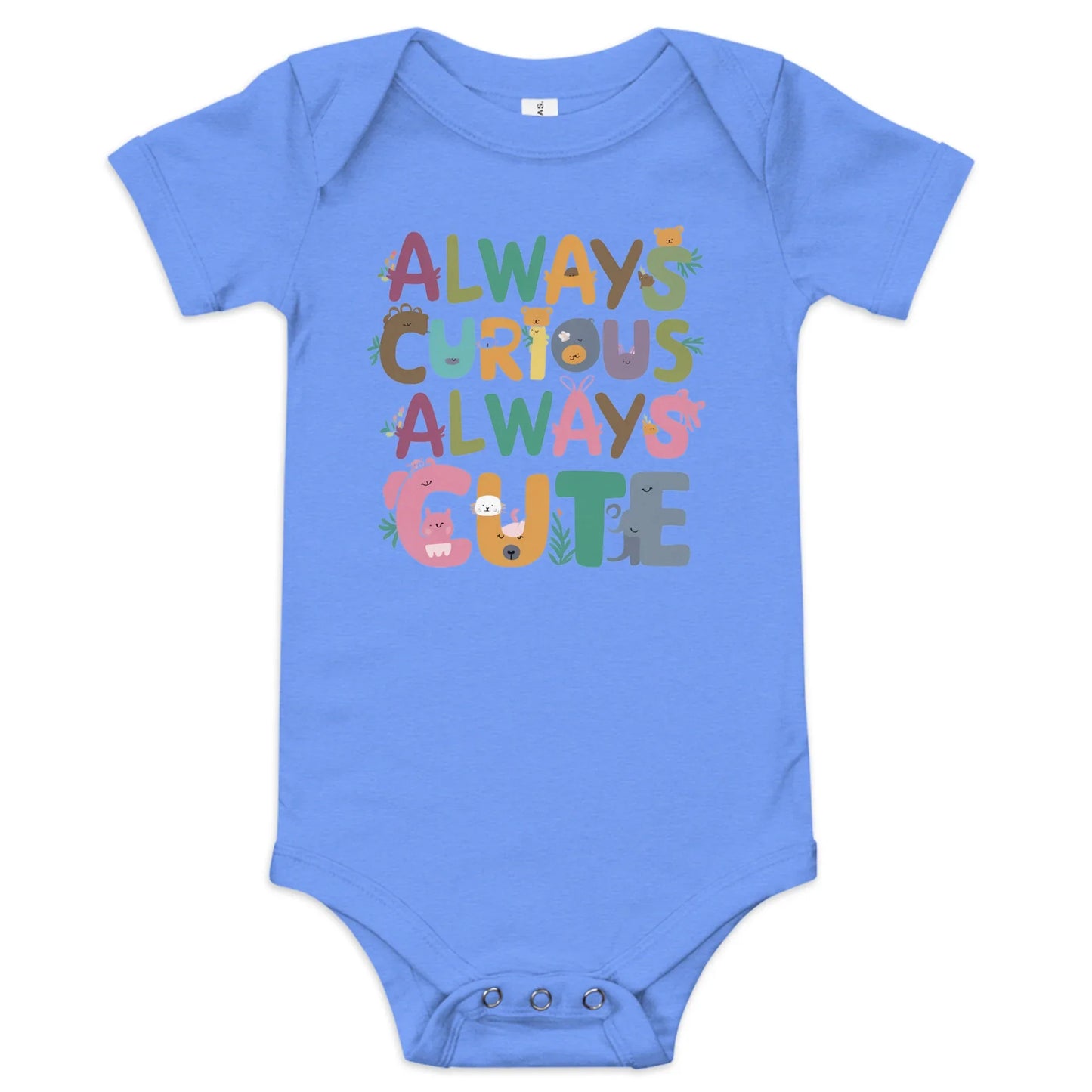 Always Curious Always Cute | Baby Short Sleeve One Piece - AwRans Clothing