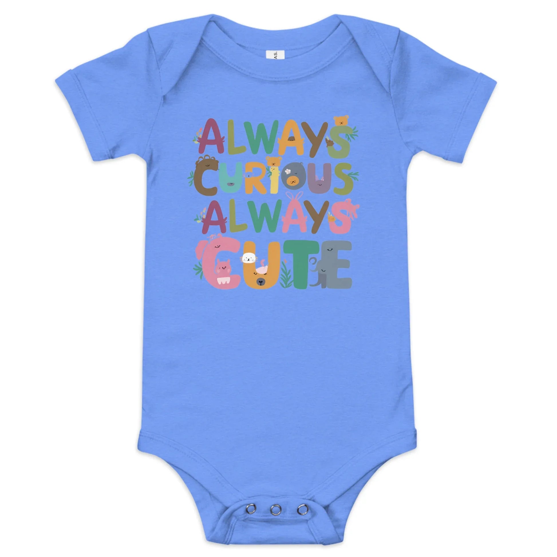 Always Curious Always Cute | Baby Short Sleeve One Piece - AwRans Clothing