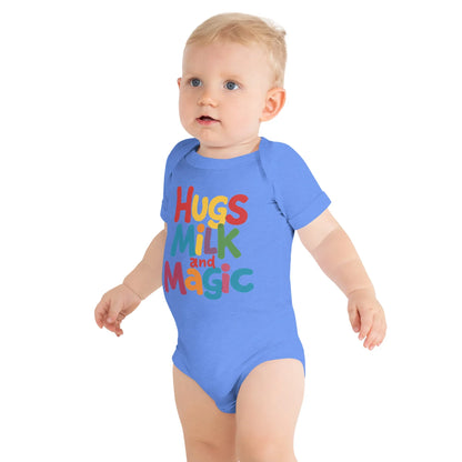 Hugs Milk And Magic | Baby Short Sleeve One Piece - AwRans Clothing