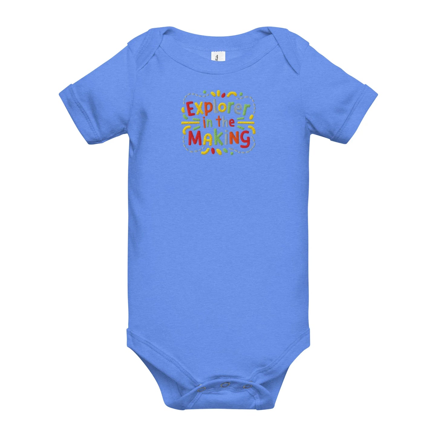 Explorer In The Making | Embroidered Baby Short Sleeve One Piece - AwRans Clothing