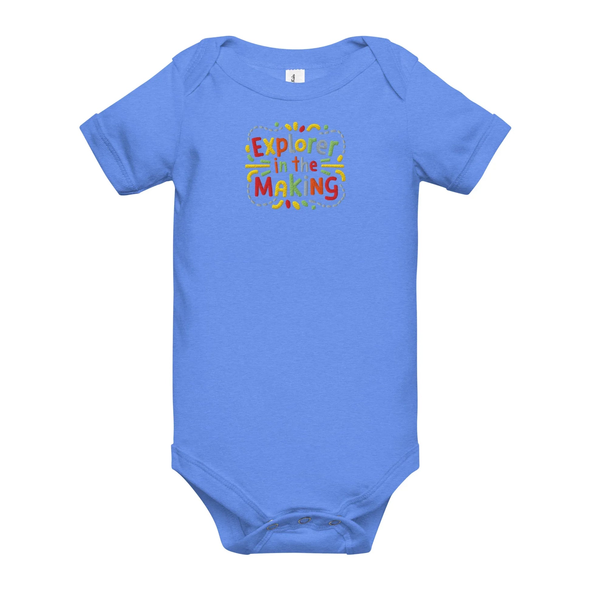 Explorer In The Making | Embroidered Baby Short Sleeve One Piece - AwRans Clothing