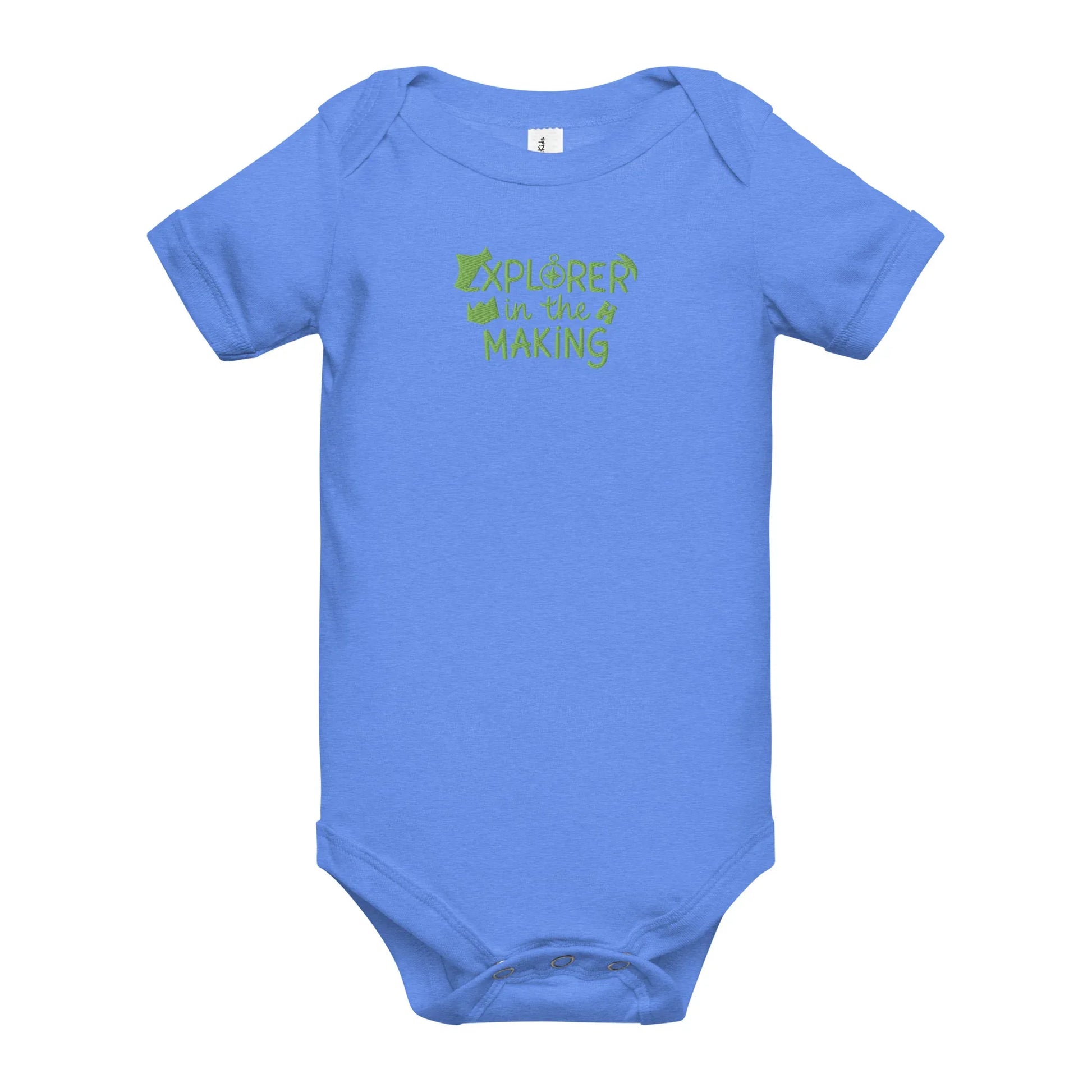 Explorer In The Making | Embroidered Baby Short Sleeve One Piece - AwRans Clothing