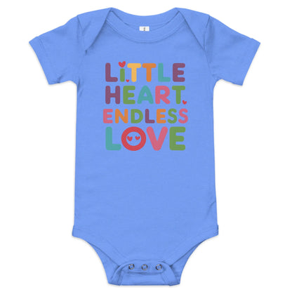 Little Heart Endless Love | Baby Short Sleeve One Piece - AwRans Clothing