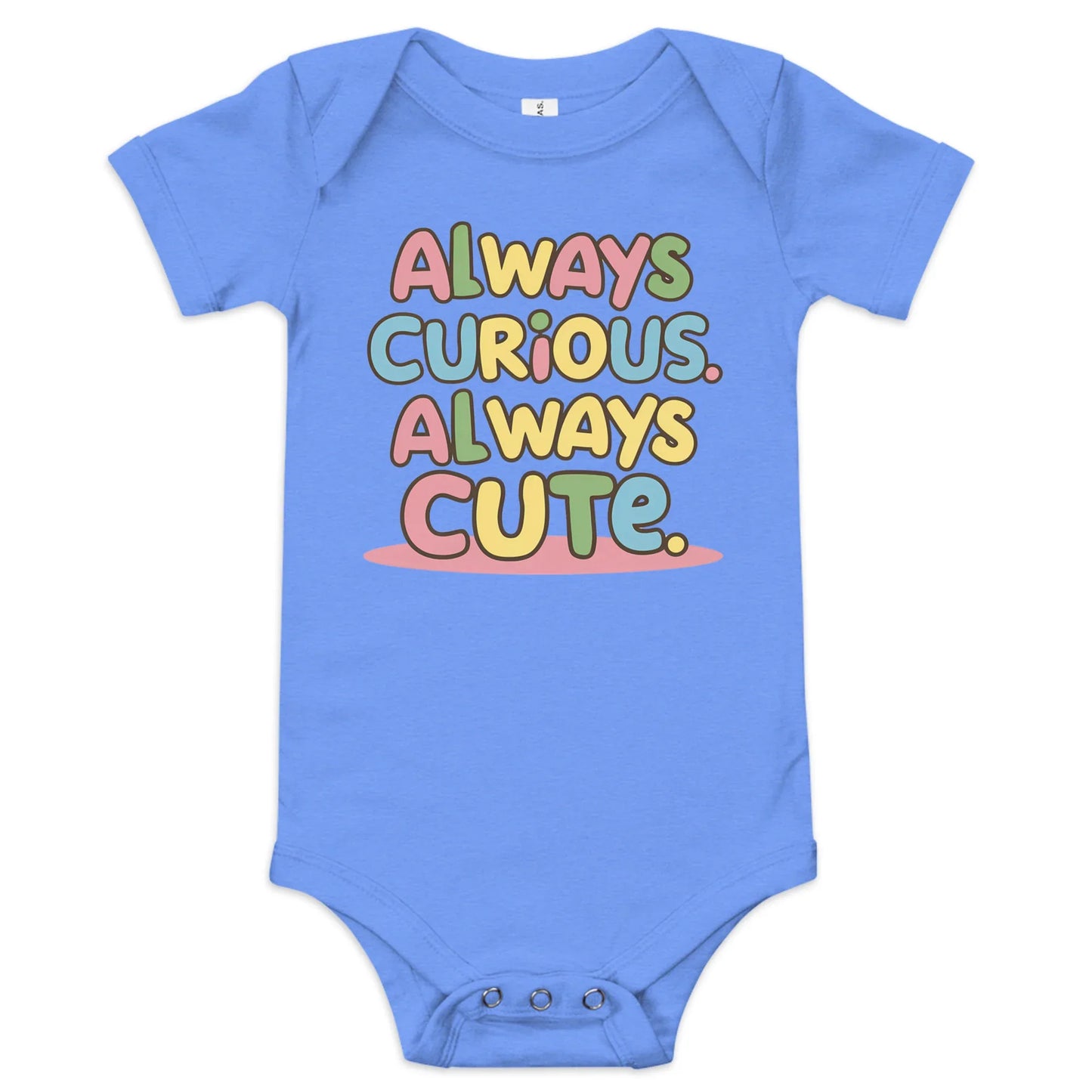 Always Curious Always Cute | Baby Short Sleeve One Piece - AwRans Clothing