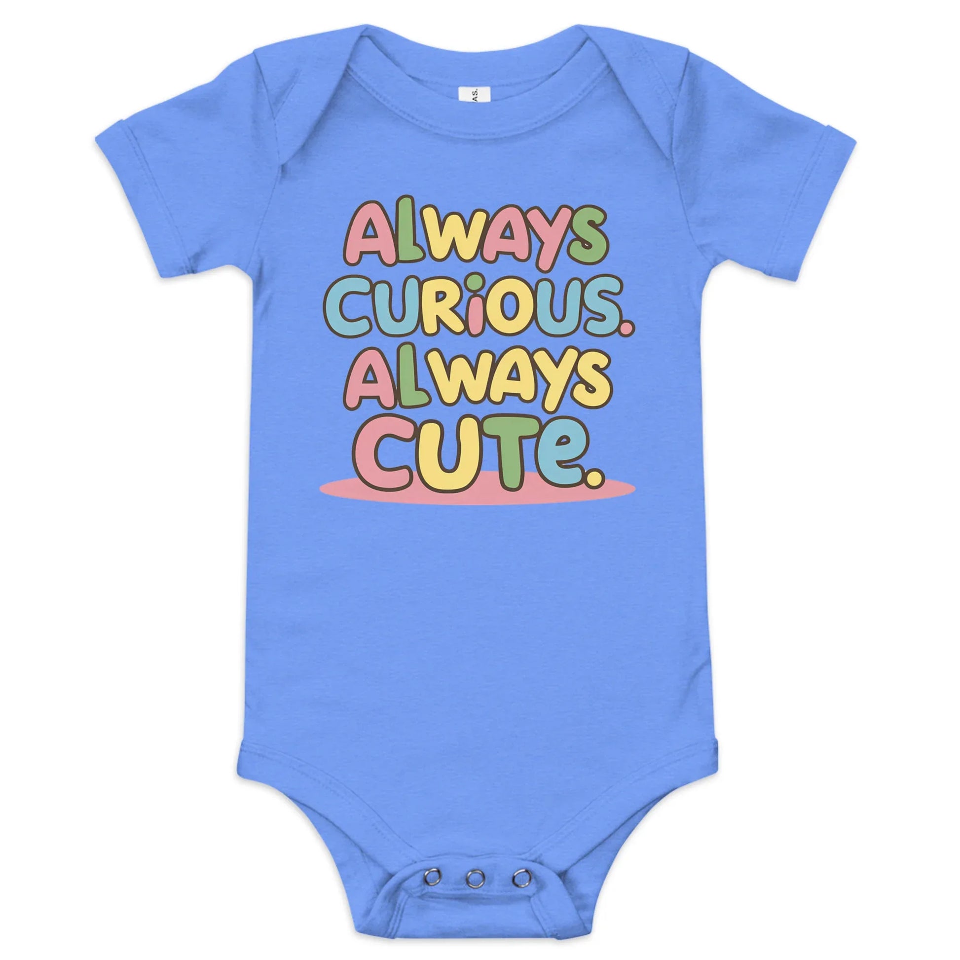 Always Curious Always Cute | Baby Short Sleeve One Piece - AwRans Clothing