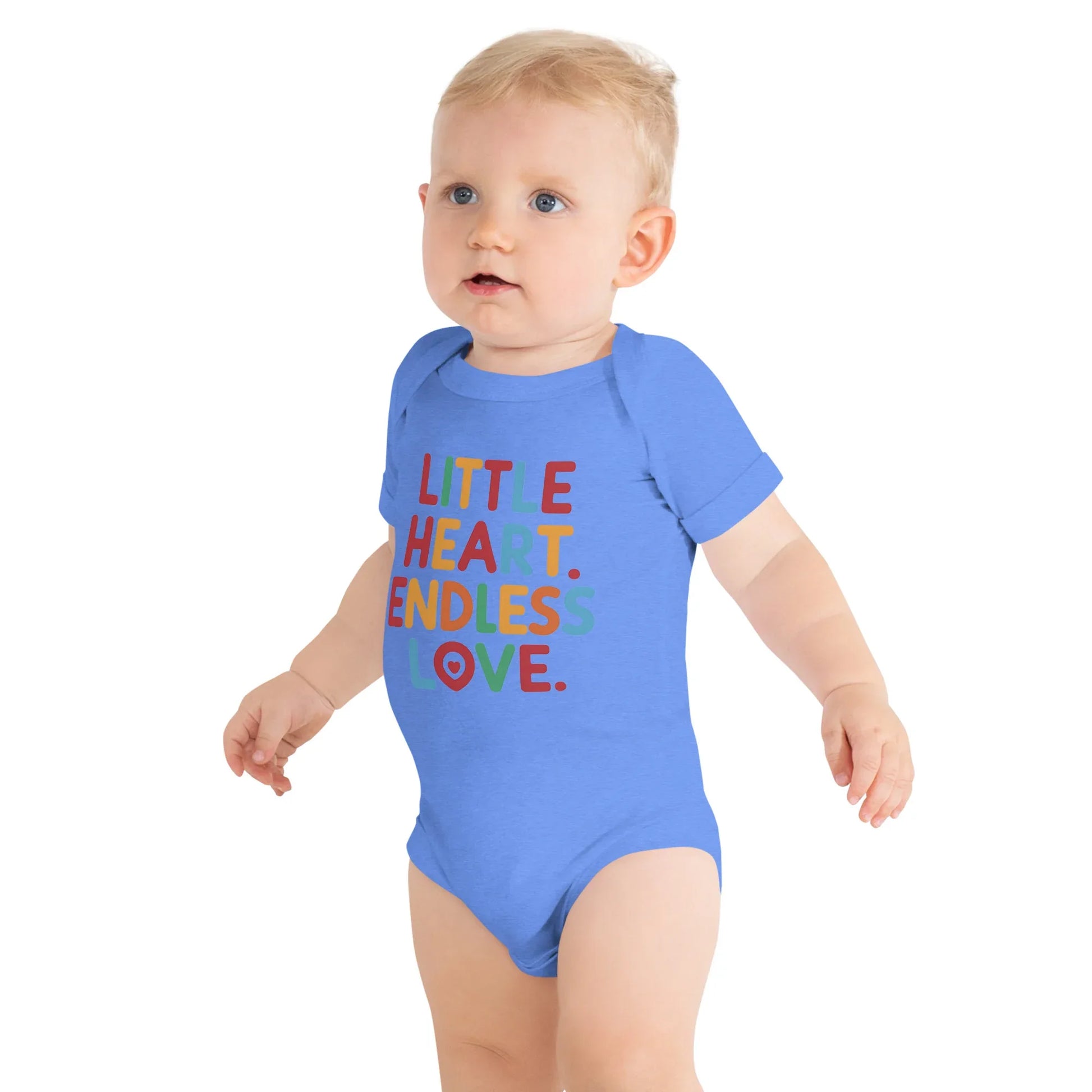 Little Heart Endless Love | Baby Short Sleeve One Piece - AwRans Clothing