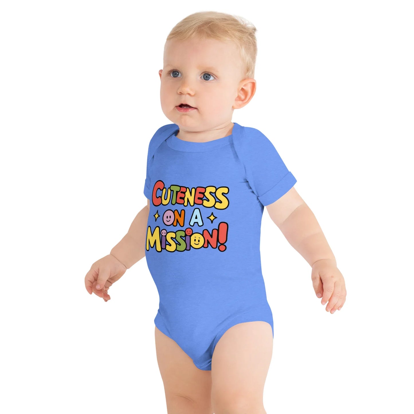 Cuteness On A Mission | Baby Short Sleeve One Piece - AwRans Clothing