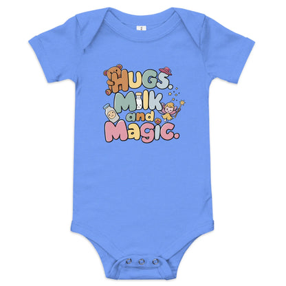 Hugs Milk And Magic | Baby Short Sleeve One Piece - AwRans Clothing