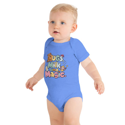 Hugs Milk And Magic | Baby Short Sleeve One Piece - AwRans Clothing