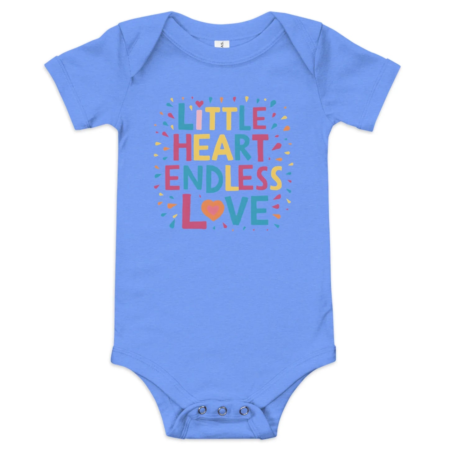 Little Heart Endless Love | Baby Short Sleeve One Piece - AwRans Clothing