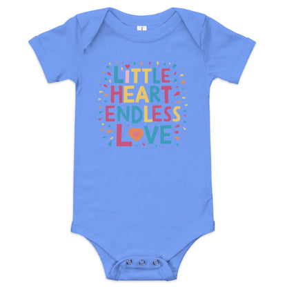 Little Heart Endless Love | Baby Short Sleeve One Piece - AwRans Clothing