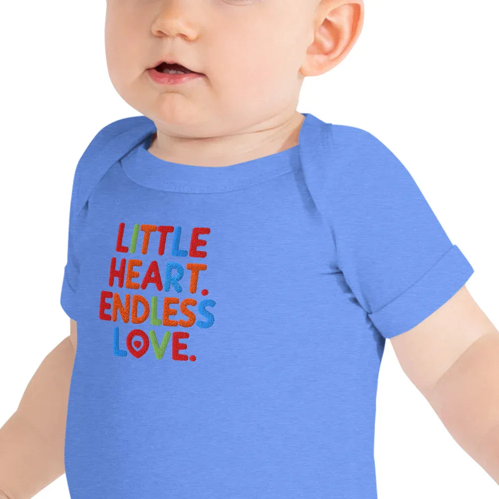Little Heart Endless Love | Baby Short Sleeve One Piece - AwRans Clothing