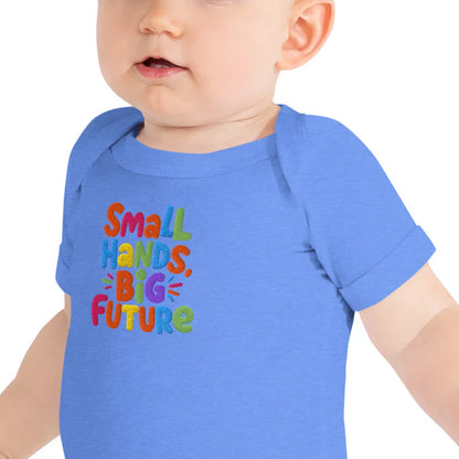 Small Hands Big Future | Baby Short Sleeve One Piece - AwRans Clothing