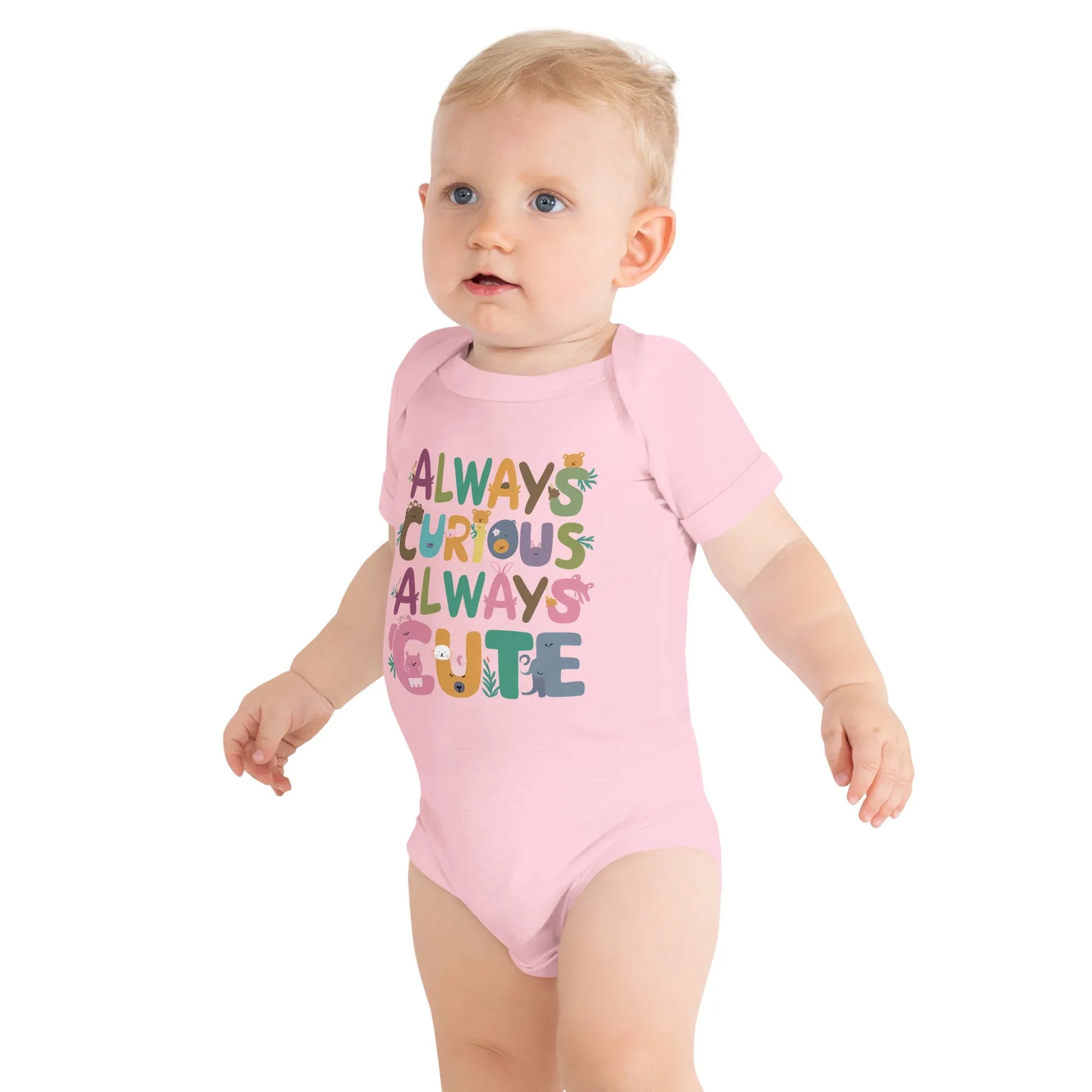 Always Curious Always Cute | Baby Short Sleeve One Piece - AwRans Clothing