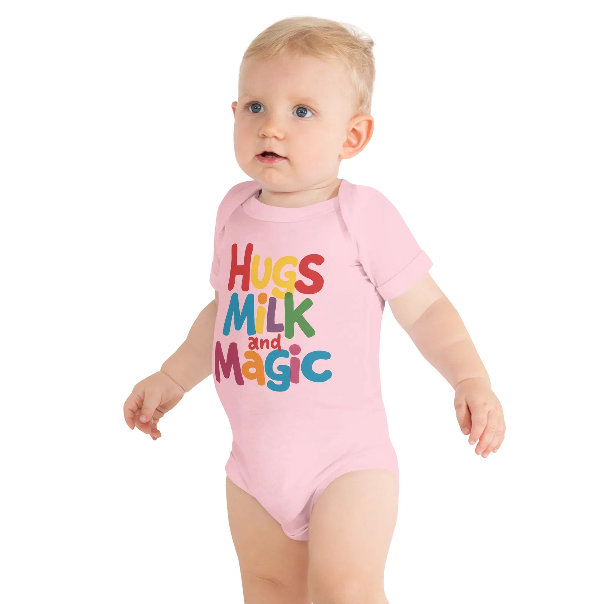 Hugs Milk And Magic | Baby Short Sleeve One Piece - AwRans Clothing