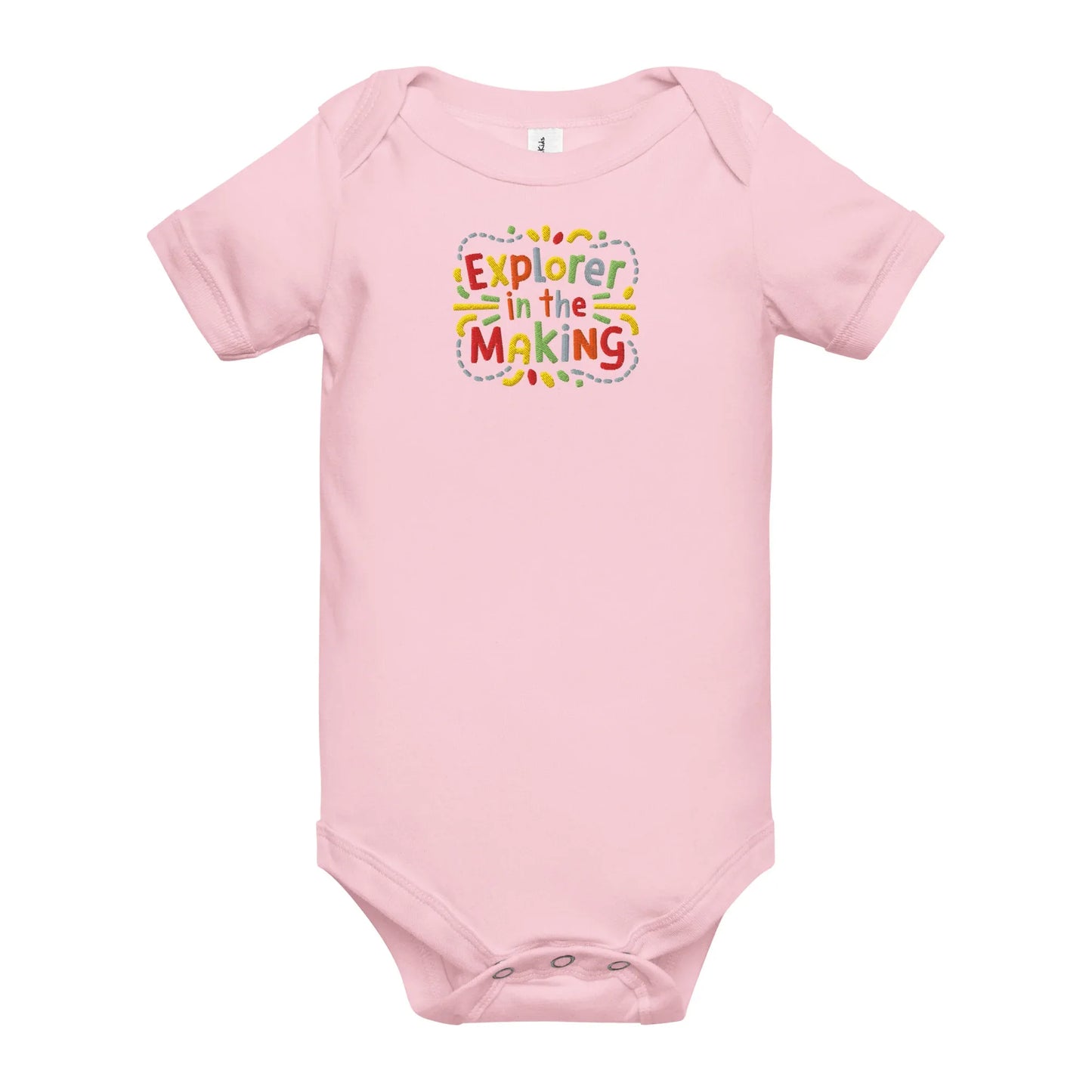 Explorer In The Making | Embroidered Baby Short Sleeve One Piece - AwRans Clothing