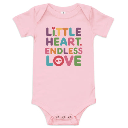 Little Heart Endless Love | Baby Short Sleeve One Piece - AwRans Clothing
