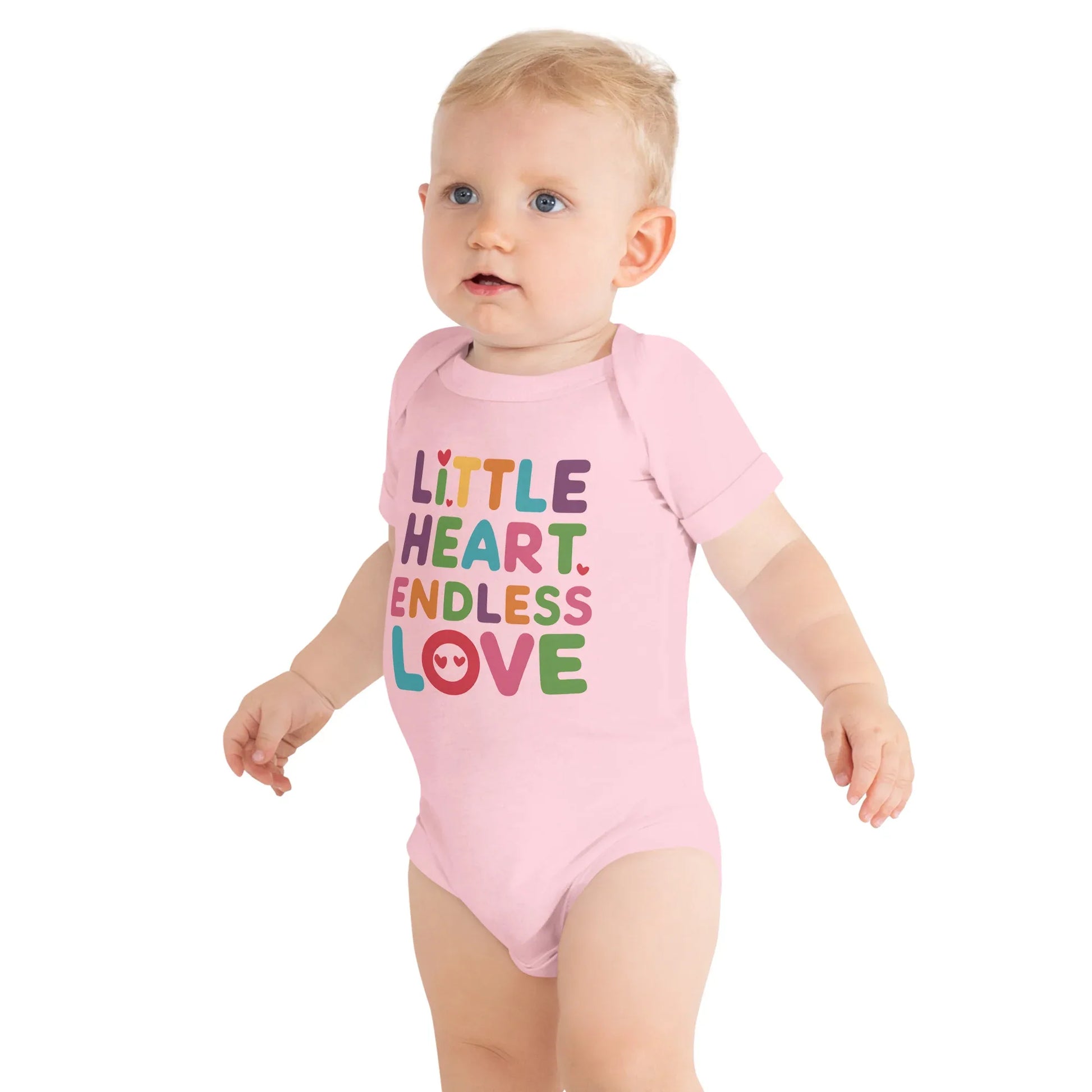 Little Heart Endless Love | Baby Short Sleeve One Piece - AwRans Clothing