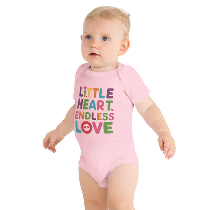 Little Heart Endless Love | Baby Short Sleeve One Piece - AwRans Clothing