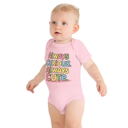 Always Curious Always Cute | Baby Short Sleeve One Piece - AwRans Clothing