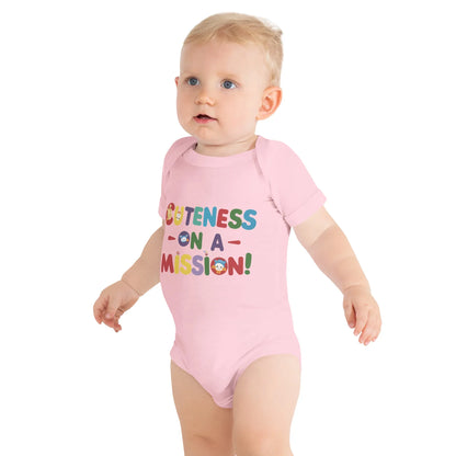 Cuteness On A Mission | Baby Short Sleeve One Piece - AwRans Clothing