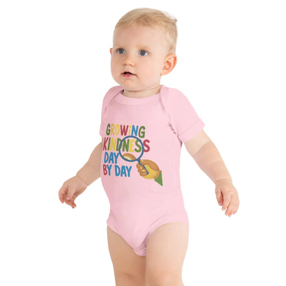 Growing Kindness Day By Day | Baby Short Sleeve One Piece - AwRans Clothing