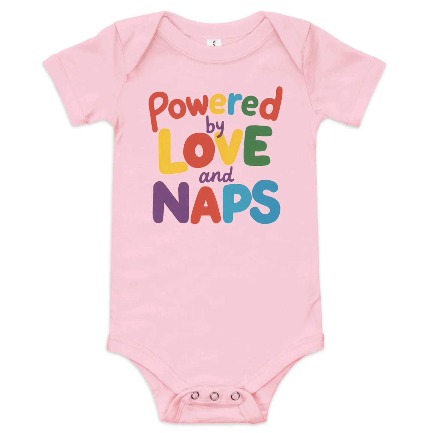Powered By Love And Naps | Baby Short Sleeve One Piece - AwRans Clothing