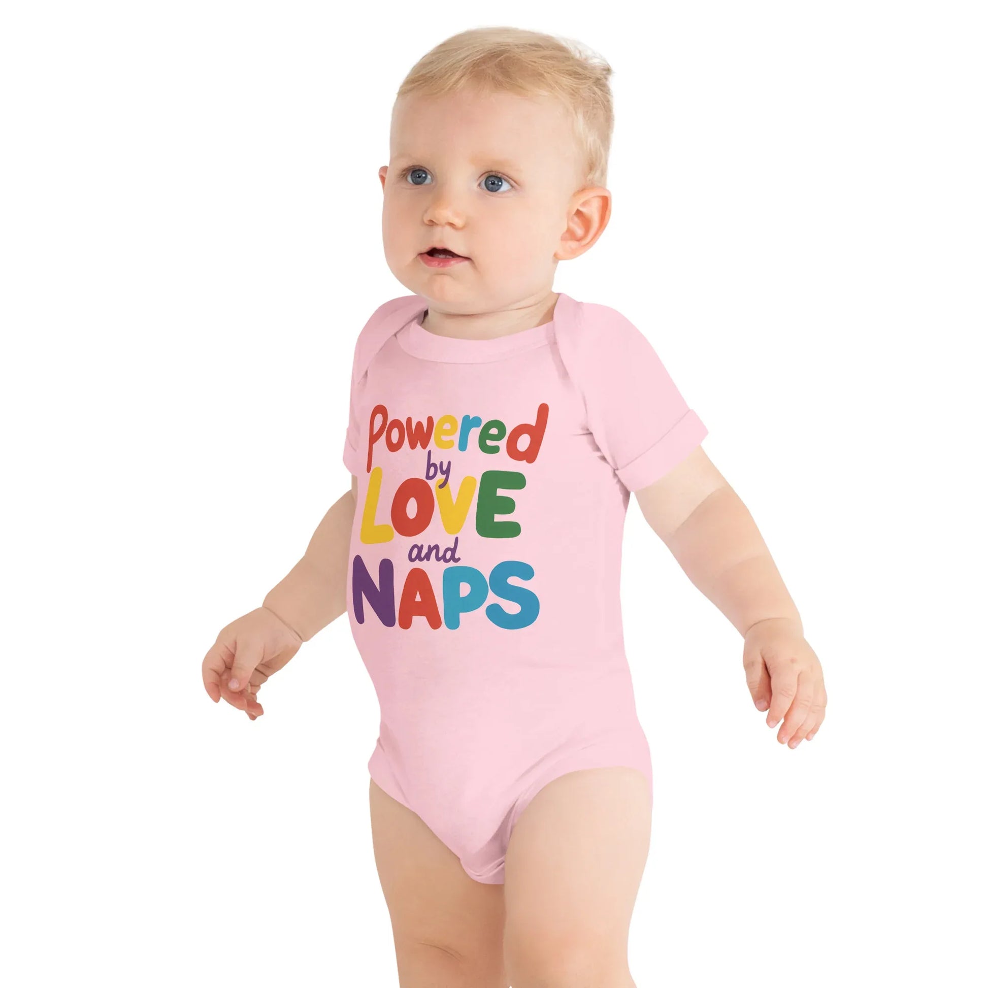 Powered By Love And Naps | Baby Short Sleeve One Piece - AwRans Clothing