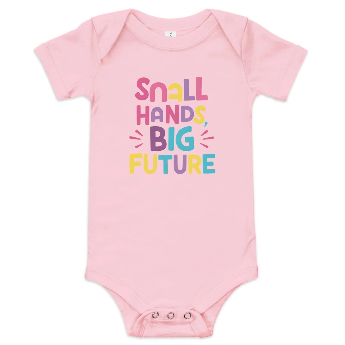 Small Hands Big Future | Baby Short Sleeve One Piece - AwRans Clothing