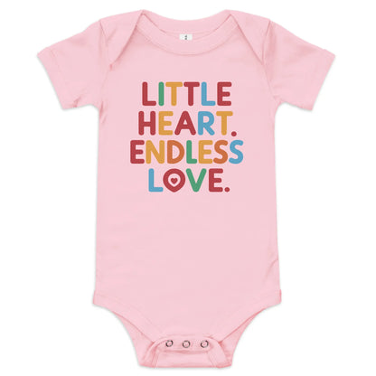 Little Heart Endless Love | Baby Short Sleeve One Piece - AwRans Clothing