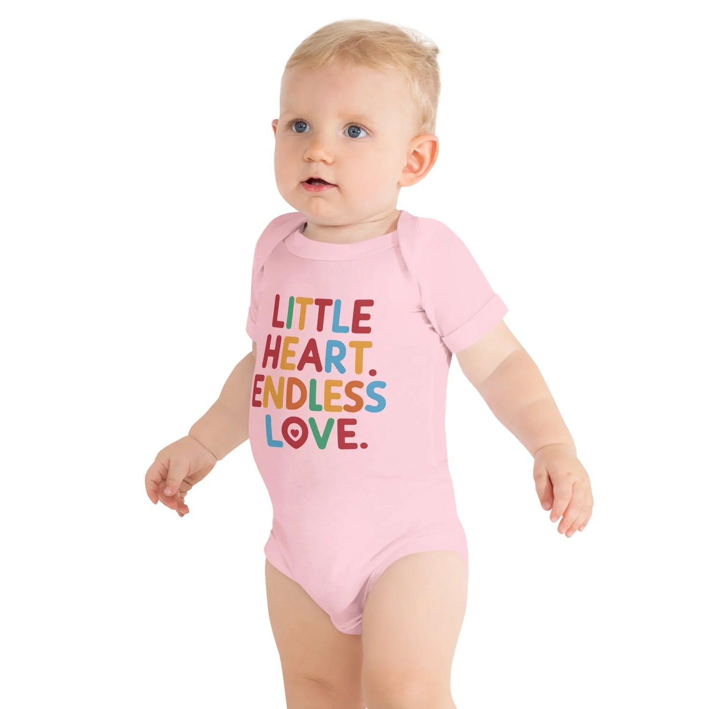 Little Heart Endless Love | Baby Short Sleeve One Piece - AwRans Clothing