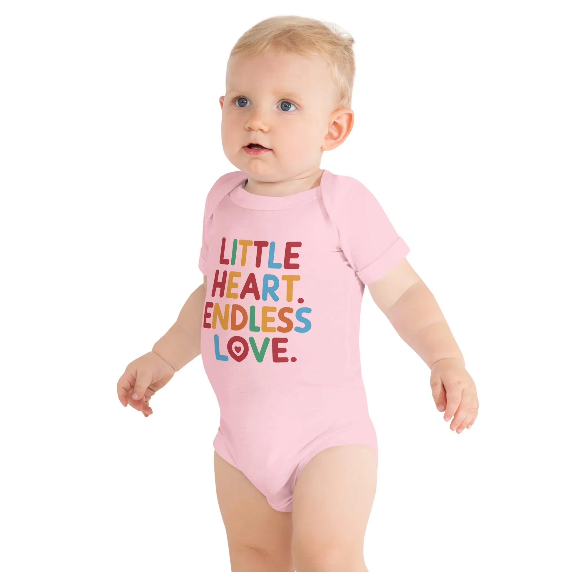 Little Heart Endless Love | Baby Short Sleeve One Piece - AwRans Clothing