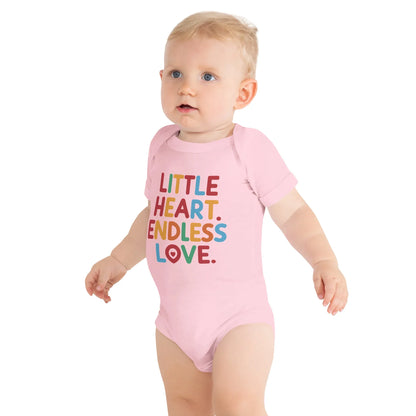 Little Heart Endless Love | Baby Short Sleeve One Piece - AwRans Clothing