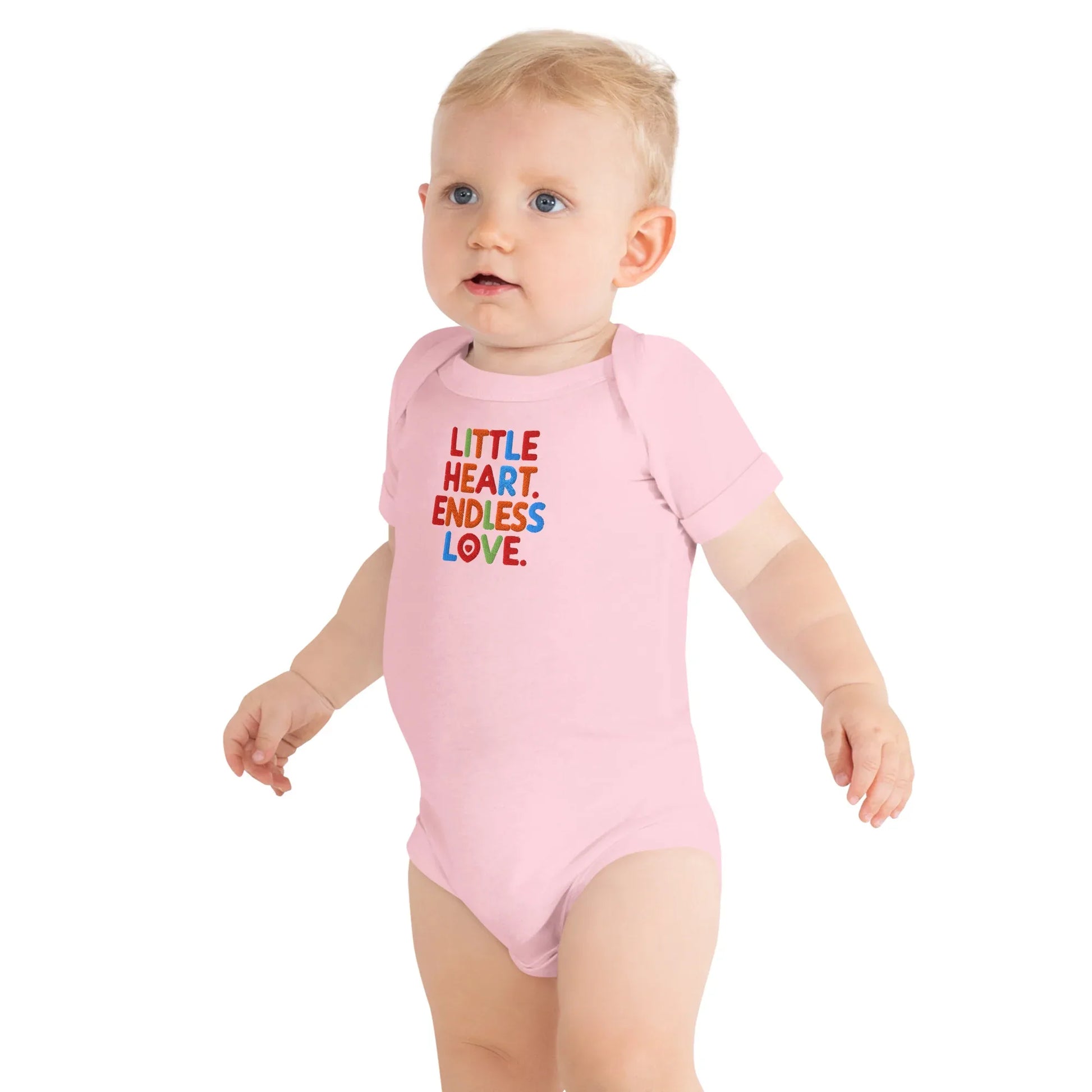 Little Heart Endless Love | Baby Short Sleeve One Piece - AwRans Clothing