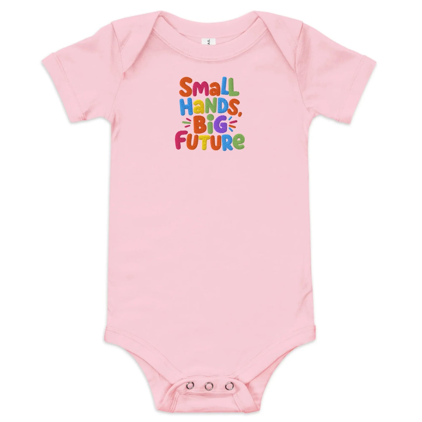Small Hands Big Future | Baby Short Sleeve One Piece - AwRans Clothing